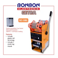 MESIN Getra Cup Sealer Manual SC-D8L / SC D8L Plastic Cup Sealing Machine Free Plastic Roll