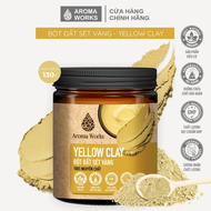 Bột Đất Sét Xanh Nguyên Chất Aroma Works Green Clay Powder dưỡng trắng se khít lỗ chân lông 130gr