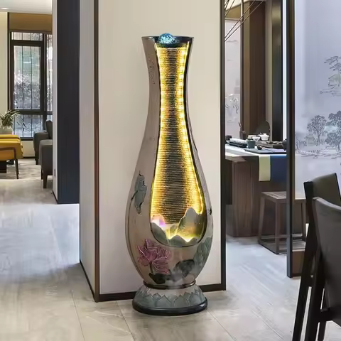 New Chinese Style Flowing Ornaments Entrance Hall Living Room Fountain Circulating Water Landscape D