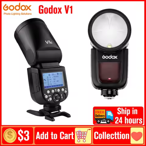 Godox V1 V1-N V1-S V1N V1S TTL Flash Round Head Speedlight Camera Speedlite for Nikon Z5 Z6 Z7 Z6II 
