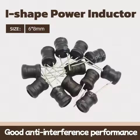 10PCS 0608 6*8mm I-shape Power Inductor Inductance Copper Coil 68Uh 100Uh 150UH 220/330/470UH 1MH 2.