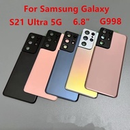 S21Ultra Housing For Samsung Galaxy S21 Ultra 5G G998 6.8" Glass Battery Back Cover Repair Replace D