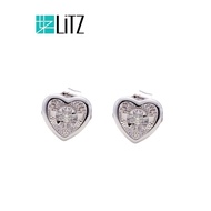 LITZ 18K White Gold Diamond Earring DE0015