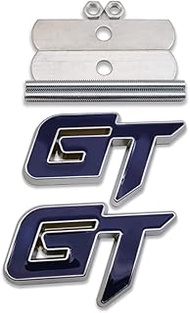 Generic 3D Metal GT Logo Car Front Grille Emblem + Grand Tourer Trunk Lid Badge Racing Sport Sticker