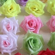 (Silk flower head) 10 pointed petal silk roses size 5.5cm decorative decoration