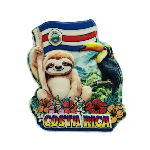 Costa Rica Wildlife 3D Fridge Magnet Souvenir Gift,Resin Handmade Costa Rica Refrigerator Magnet Hom