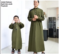 NCR - Jubah Muslim Ayah dan Anak / Baju Muslim Pria Dewasa / Pakaian Sholat Pria - Fashion Muslim Jubah Salman Moscrepe
