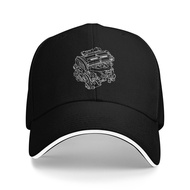 Mivec Turbo 4G63 Engine Blue Evo (2) Top Selling Baseball Cap