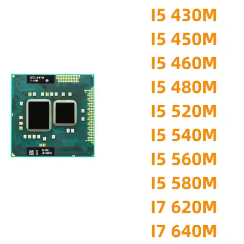 Used Laptop CPU Processor i5 560M 430M 460M 480M 520M 540M i7-620M 640M For Notebook Replacement 1Pc