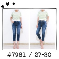 Women's Jeans 7/9 Jumbo Ripped Jeans DJ Jeans Size 27-30 7981