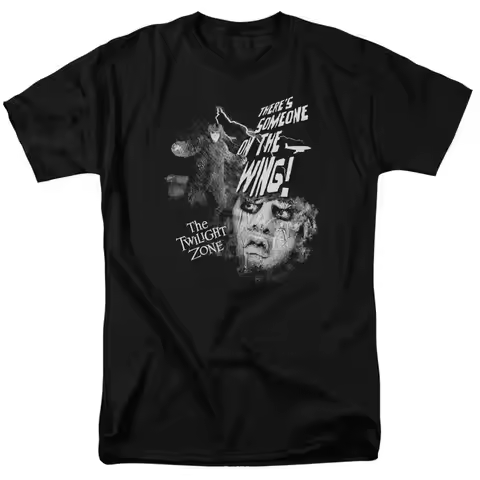 The Twilight Zone Someone On The Wing T Shirt Mens Licensed Classic TV Black