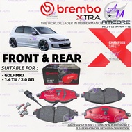 VOLKSWAGEN GOLF MK7 1.4 TSI / 2.0 GTI - BREMBO BRAKE PADS / BRAKE PAD BREMBO / XTRA BREMBO PAD / BRE