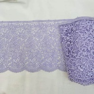 RENDA BORDIR/RENDA GIPER /RENDA PRADA LEBAR 20 cm/RENDA OKI/RENDA BAJU/RENDA