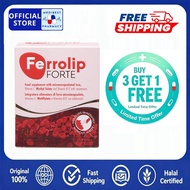 [MediBest Pharmacy Store] Ferrolip FORTE 补铁复合维生素补充剂 柠檬味 | 1 Box/30 Sachets | Physical recovery, post