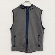 Nike DRI-FIT 全拉鍊背心，深灰色，2XL 碼，古著