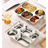 Steel Nusantara - Stainless Steel Divided Plate, Stainless Steel Children's Dinner Plate, 5-Section 