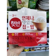 Korean CJ Instant White Rice 210g * 3 Boxes -