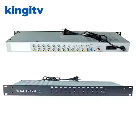 12 Channel Analog Modulator AV To RF Hotel Cable Front End Audio Video To RF PAL-DK PAL-BG NTSC RF M