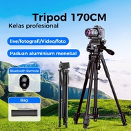 145/170CM Camera Tripod Bluetooth Remote Tripod HP Aluminum Tripod with Holder + Carry Bag