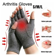 Compression Therapy Glove Open Finger Thumb Half Finger Gloves Wrist Support/Sarung Tangan Terapi