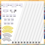 (GRSU) 10Pcs PVC Cord Duct Raceway Wall Cable Management Electric Cache Cable Channel Wire Cover Wat
