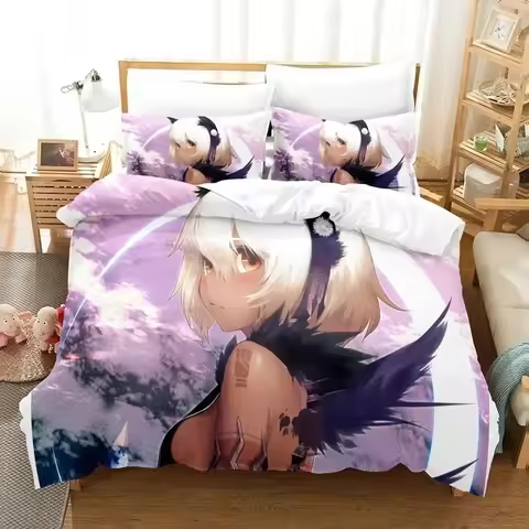 Black Rock Shooter Anime 3D NEW Duvet Cover Pillowcase Bedding Set Adult Girl Bedroom Decoration Chi