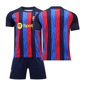 Adults Kids Football Kits Soccer Set 22-23 New FCS Barcelonas No. 10 Messis No. 21 Frenkies De Jongs