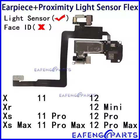 Replacement Parts Top Sound Earpiece Speaker for IPhone X Xs Xr 11 12 Mini Pro Max Proximity Sensor 