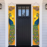 Porch Peacock Door Banner Diwali Couplet