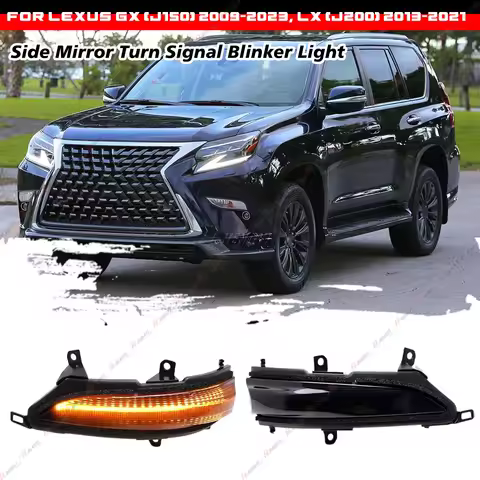 For Lexus GX (J150) For Lexus LX (J200) Dynamic Turn Signal LED Side Wing Rearview Mirror Indicator