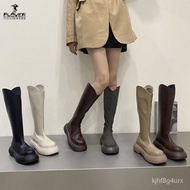 ZZPLOVERWoodpecker Dr. Martens Boots Female Platform Knee-High Boots2021New Knight Boots Fleece-Lined British Style Boo