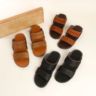 Bonvoy Men's Leather Sandals Black Dilan/ Dilan Tan/ Dilan Brown/