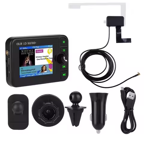 DX11 Car Radio+ Radio Adapter 2.4" Lcd Bluetooth-compatible Fm Transmitter Handsfree