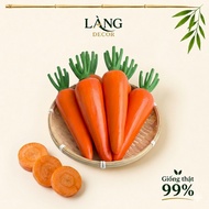 Premium carrot fake fruit - 99% realistic fruit model for juice smoothie - VIP type