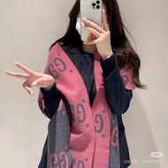 全新全配❤️ gucci #灰粉 #logo #圍巾 #披肩