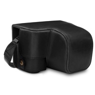 MegaGear MG1651 Ever Ready Leather Camera Case Compatible with Sony Alpha A6400 (16-50mm) - Black Me