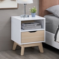 LOFT Living SOVAN 1 Drawer Bedside Table Side Table-Oak+White