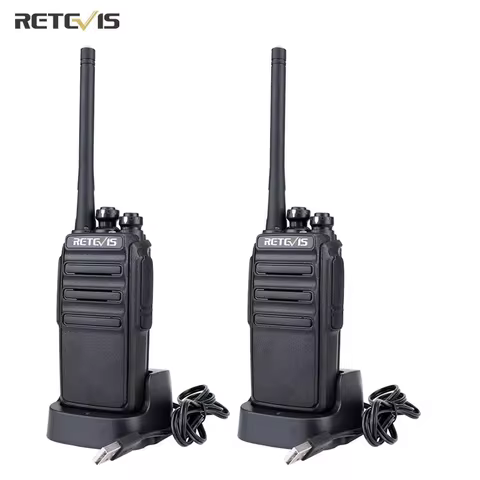 Retevis Walkie Talkie 2 Pcs RT24 PMR 446 Rechargeable Professional Talkie Walkie Long Range H777S Tw