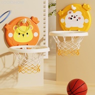 LOOKSHOW 1Set Kids Indoor Hanging Basketball Hoop No-Drill Height Adjustable Shooting Ring Set Folda