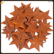 🏠 30Pcs Hiasan Bintang Rumah Logam Berkarat Barn Bintang 1.77X1.77X0.12in