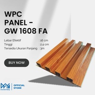 Golden Wood Wall Panel WPC Best Quality 3 meter*16cm Kisi Kisi Kayu WPC Wall Panel Dekorasi Dinding
