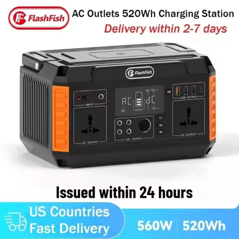 Portable Power Station 200-1000W Solar Equipment Generator Big Peak Power Output Camping Outdoor Apa