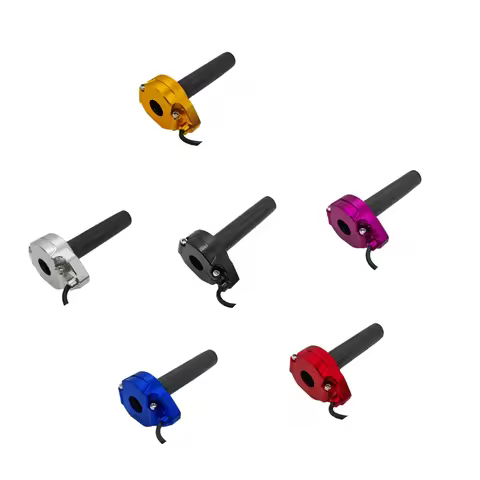 12V-90V Universal CNC Twist Throttle Srron Style Full Bar Throttle With Hand Grips For Ebike