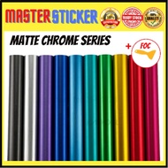 Car Vehicle 152cm X 30cm Matte Chrome Satin Vinyl Wrap Film Car Sticker for Motor/Car⚡READYSTOCK⚡
