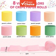 Crepe Paper Ribbon, Multi-color Ribbons, Baby Party Decoration, Gender Reveal Birthday Wedding Decor