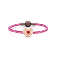 SK Jewellery Rhodolite Rosette 18K Rose Gold Charm Bracelet