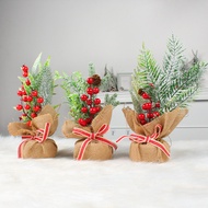 small christmas tree mini christmas tree Christmas tree pine needle tree christmas tree linen red fr
