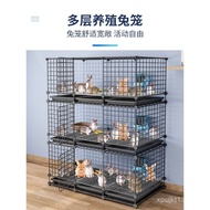 Indoor Free Space House Large Farm Outdoor Big Rabbit Cage Three-Layer Rabbit Rabbit Cage Breeding H