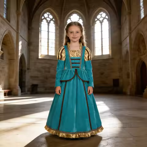 Medieval Cosplay Scottish Princess Enfant Dress Birthday Party Chica Disguise Roleplay Halloween Cos