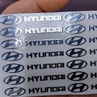 [Ready Stock] Hyundai Logo Creative Metal Decoration Waterproof Sticker for Hyundai Accent Elantra I